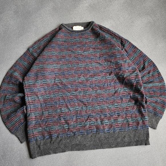 Vintage 90's Falcon Bay Acrylic Knit Grandpa Sweater XL - Picture 4 of 8